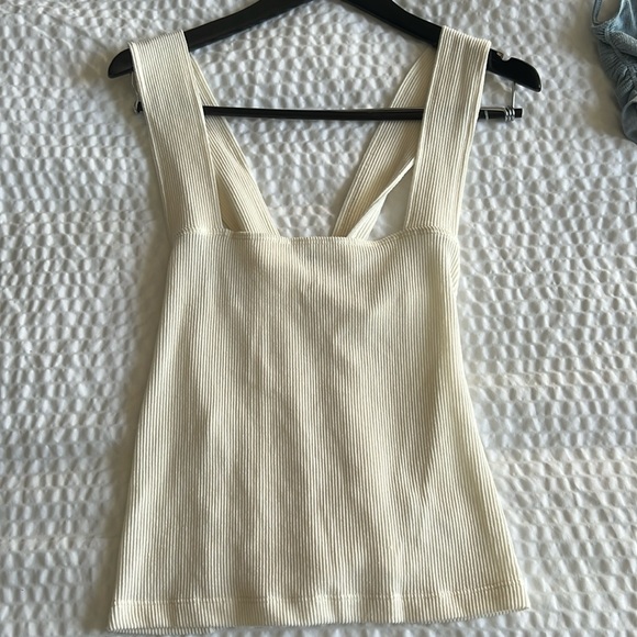 Project Social T Off White Open Back Tank - Picture 1 of 3